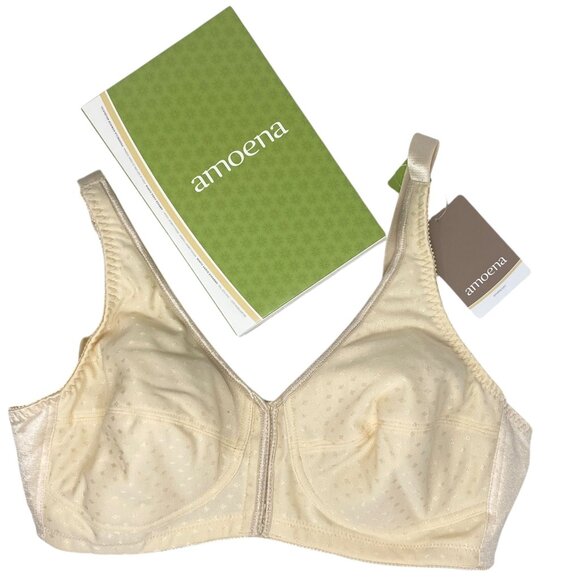 NWT Amoena 38B Nude Greta Mastectomy Bra Wire Free Front Back Closure Comfort - Picture 12 of 12